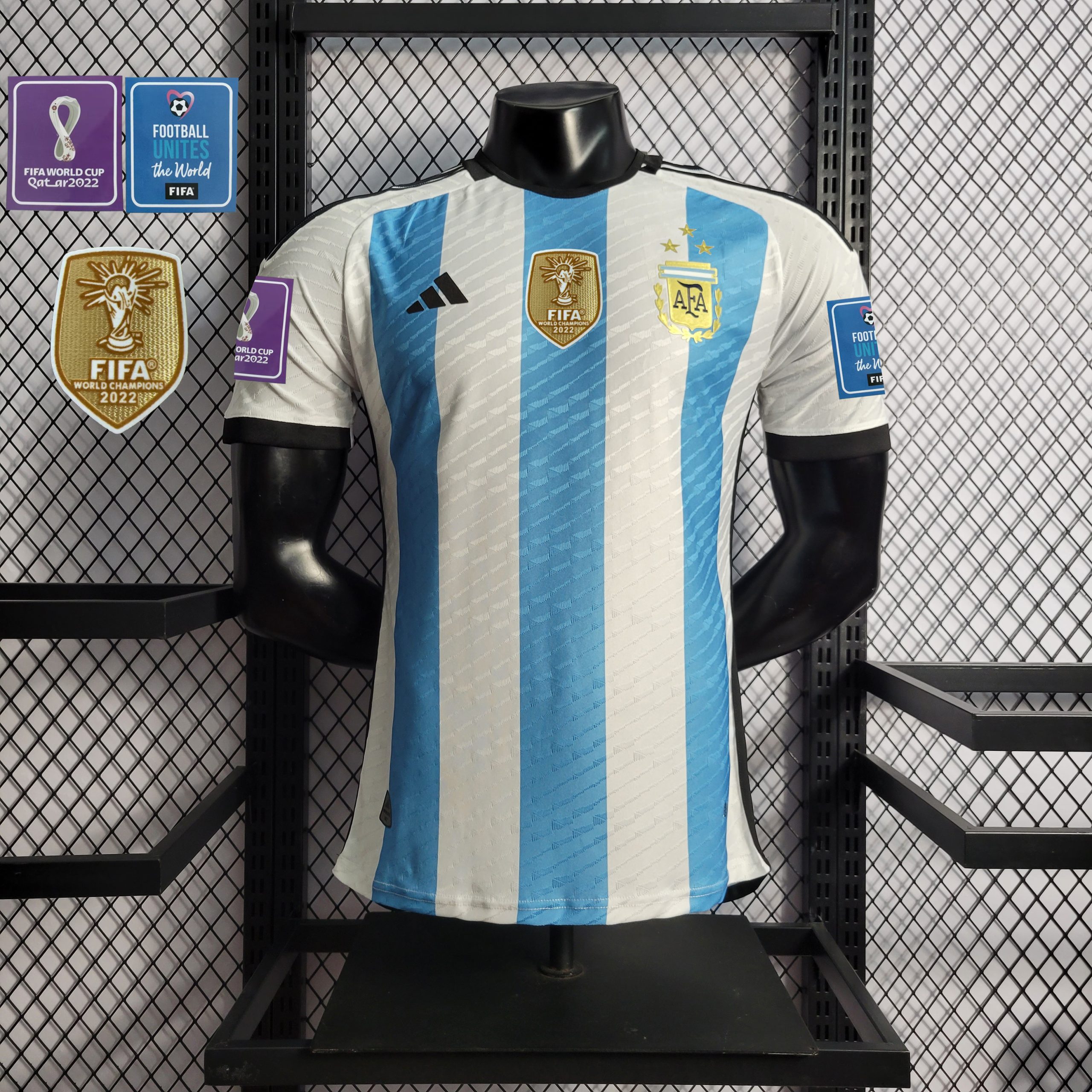 2022 World Cup 3star Argentina Home Jersey Player Version Soccer